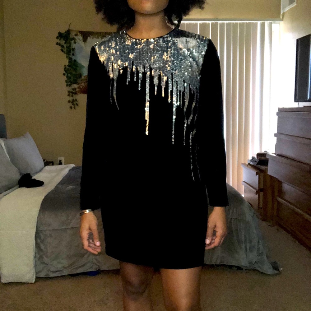 H&M Silver/Black Dress